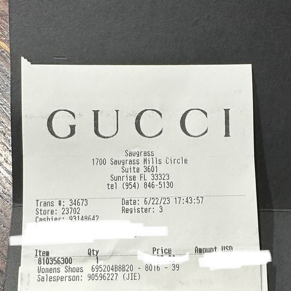 Gucci Double G Crystal Leather Slide Sandal - Picture 11 of 12